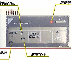 深圳福田大金空调维修，大金中央空调面板显示故障代码